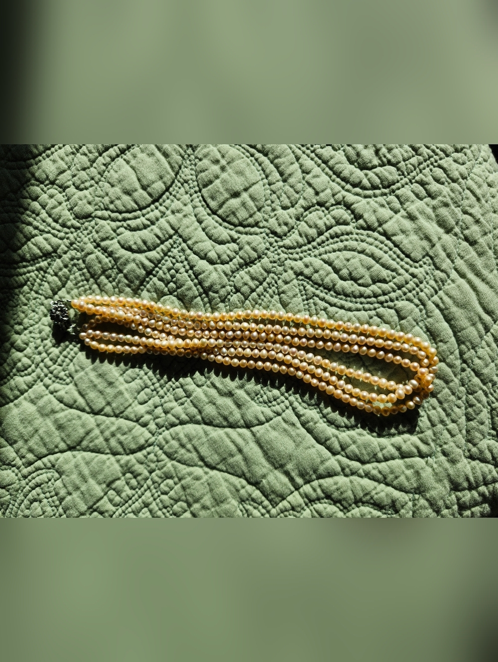 Pearl Style Multi-Strand Necklace With Silver Clasp